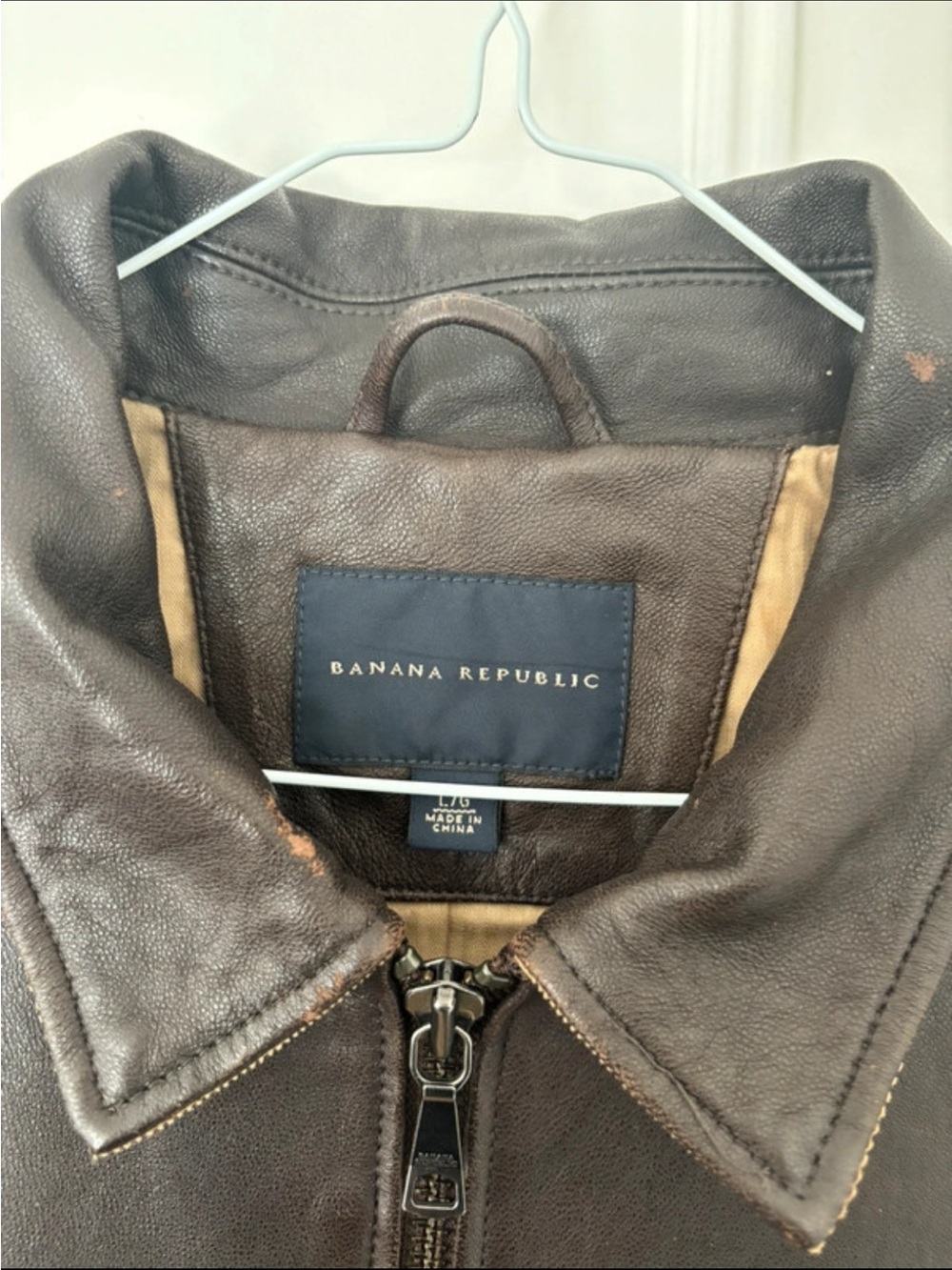 Men's Banana Republic Dark Brown Leather Utility Jacket - Picture 2 of 6